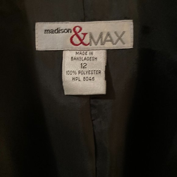 NWT Vintage Madison & Max Career Suit Jacket Blazer Size 12 - Picture 7 of 10